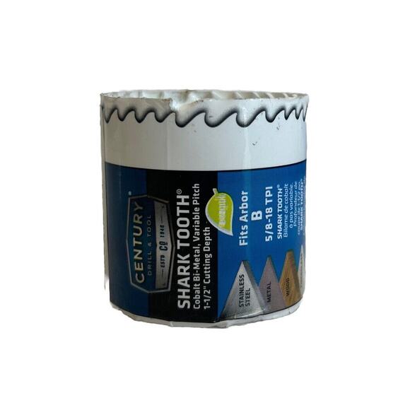 CENTURY DRILL & TOOL  1-3/4" Cobalt Bi-Metal Shark Tooth Hole Saw 05028 - Picture 3 of 4